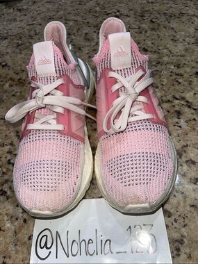 adidas UltraBoost Pink Knit Trainer Sneakers